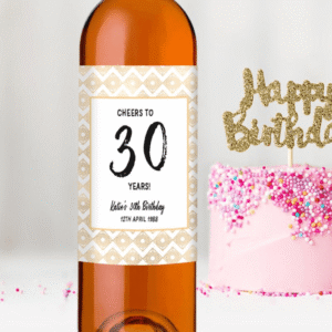 Personalised Cheers! Birthday Age Wine Bottle Gift