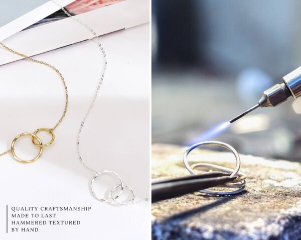 Celebrating You Mother Friend Daughter 2 Rings Necklace Gift - Image 5