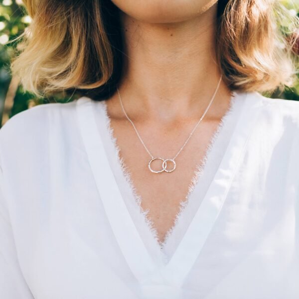 Celebrating You Mother Friend Daughter 2 Rings Necklace Gift - Image 2