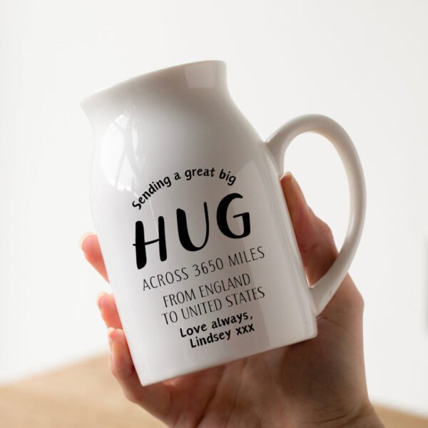Personalised Hug Across the Miles Vase - Image 2
